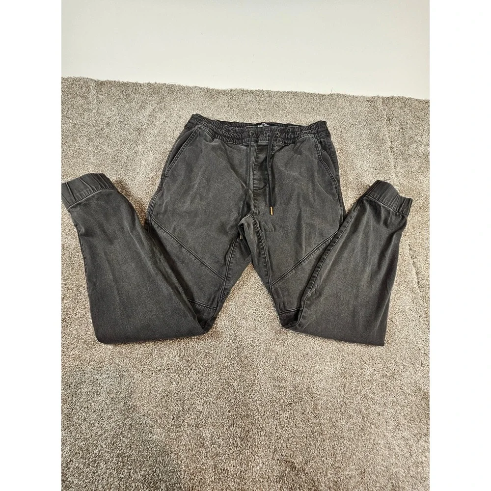 Hollister Advanced Stretch Skinny Jogger Mens Medium Washed Black Gray Pants - Picture 9 of 16